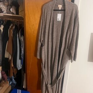 H&M Alpaca Blend Cardigan in Brown
